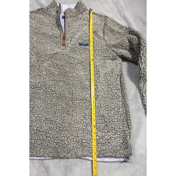 USA Palm Reversible 1/4 Zip Pullover Women Large Sherpa Gray Black L/XL - Picture 2 of 7